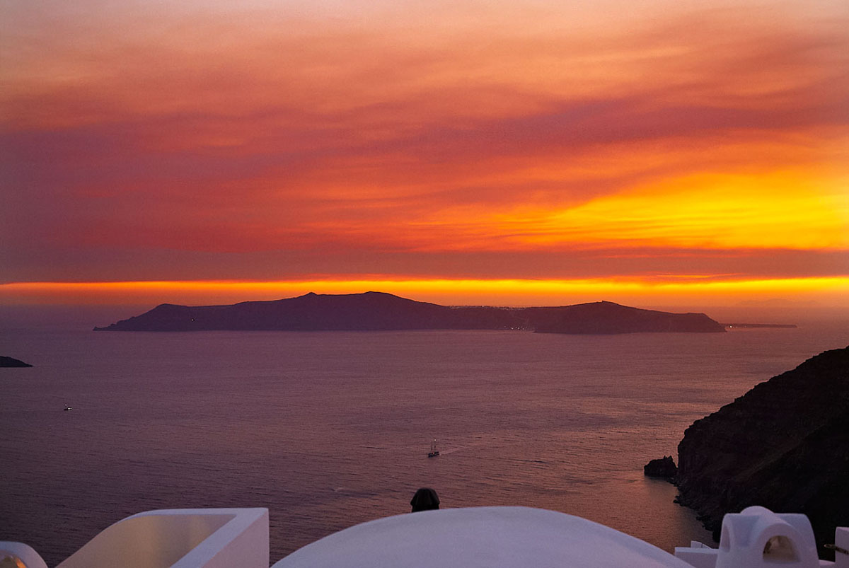 Sunset in Oia, Santorini