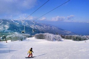 Skiing in Agriolefkes, Pelion