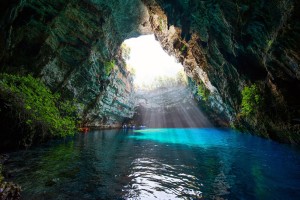 The lake in Melissani cave - Kefalonia