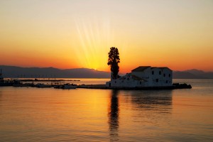 Sunset in Pontikonisi, Corfu