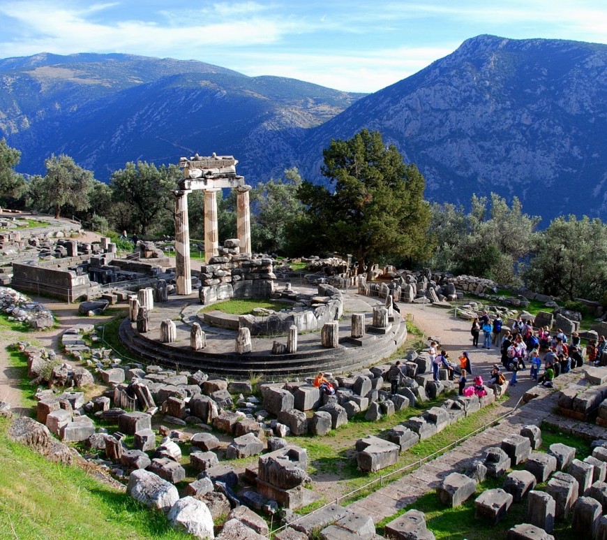 Delphi Archaeological Site - The Navel Of Earth In Greece